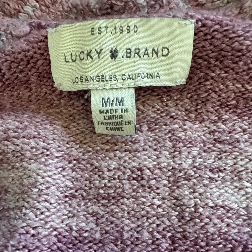 Lucky Brand Pastel Striped Open-Front Cardigan Spring Colors Layering Pockets - Picture 6 of 9